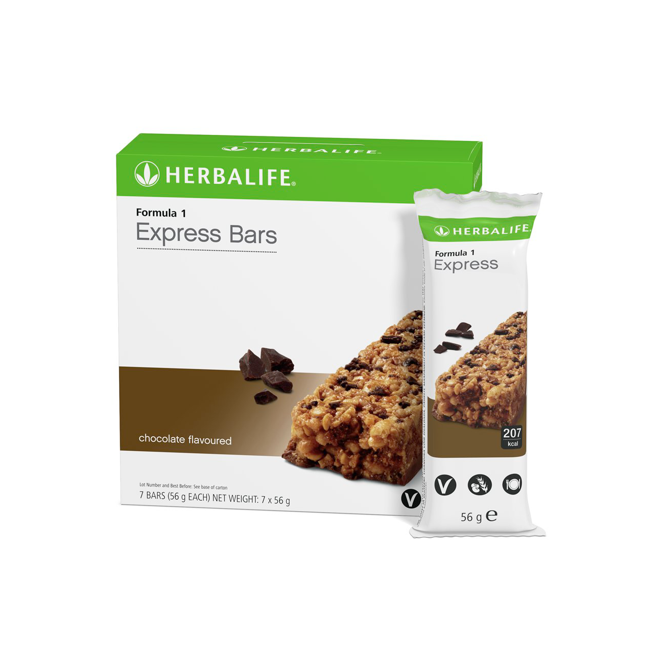 Formula 1 Express Bars Chocolate Flavoured 7 bars per box Herbalife